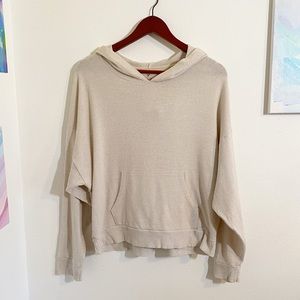 EUC AE Soft & Sexy Plush Cozy Hoodie - Beige, L